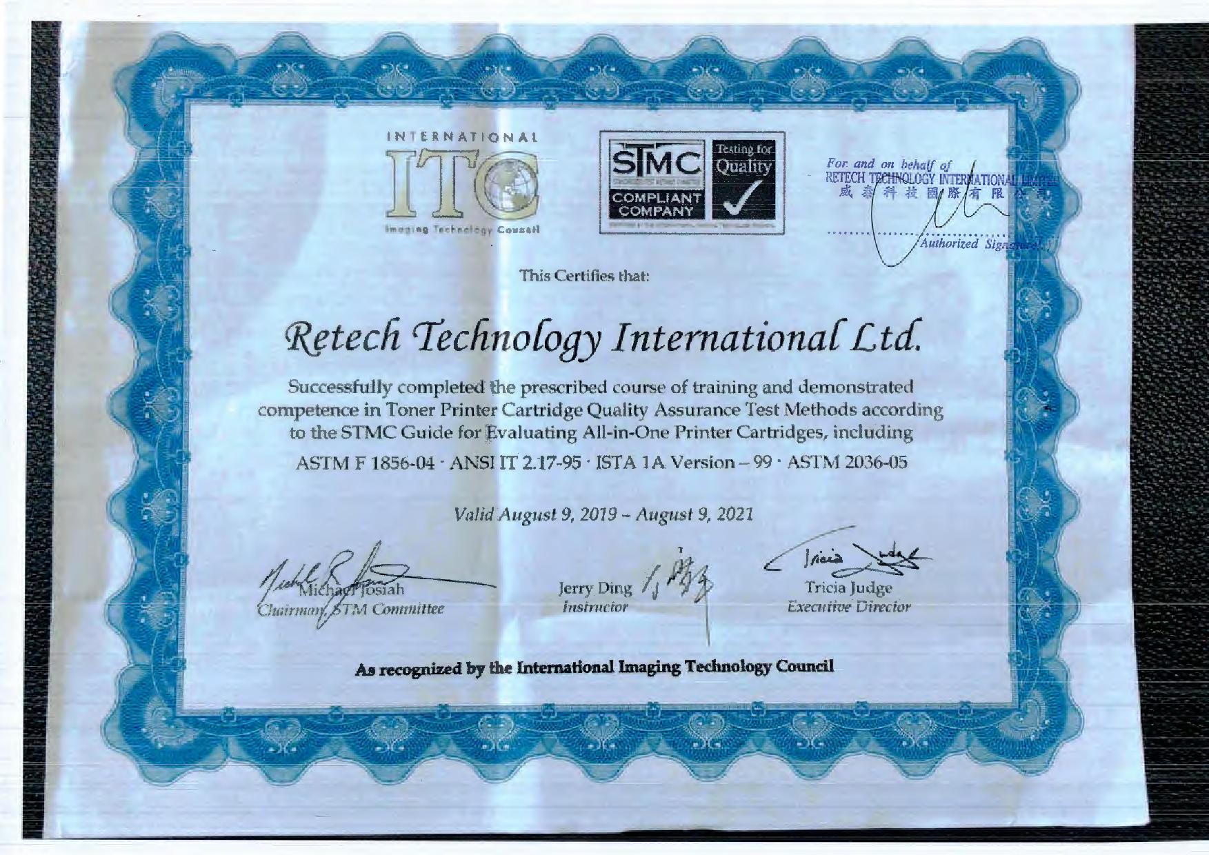 Certificados de qualidade