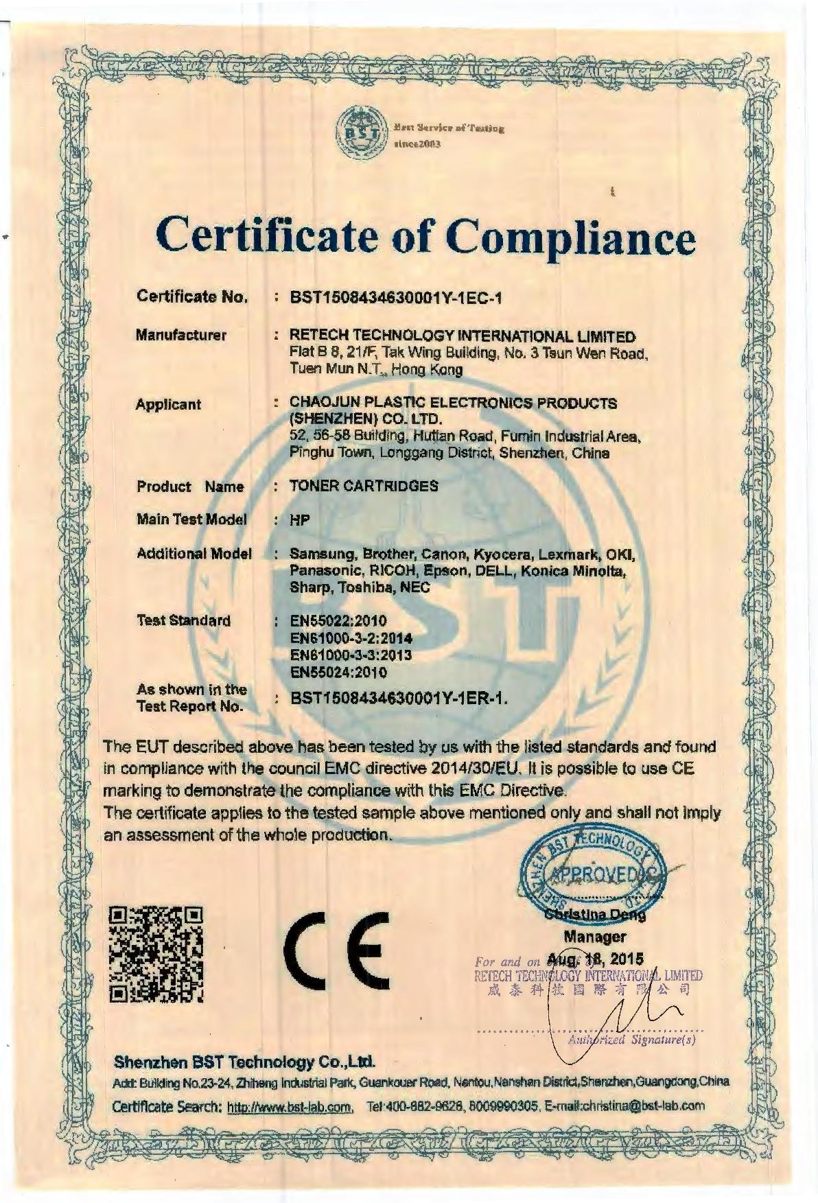 Certificados de qualidade